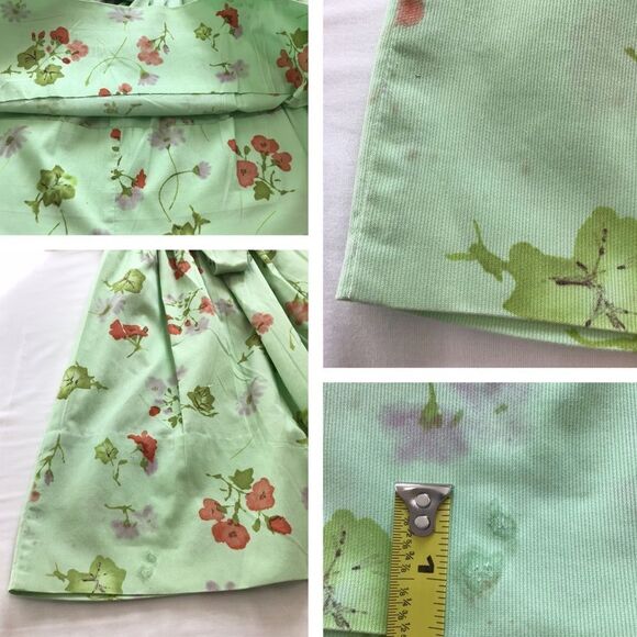 Vintage Carol Rodgers Junior Green Floral 2 Piece Dress With Bolero Jacket Set - Picture 16 of 16